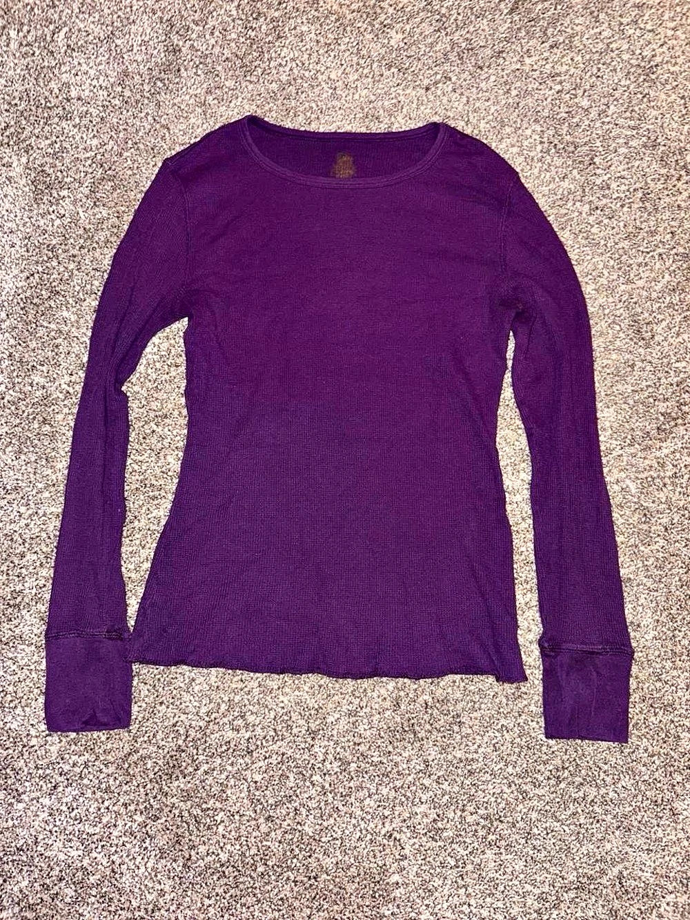 Y2K Purple long sleeve grunge thermal shirt